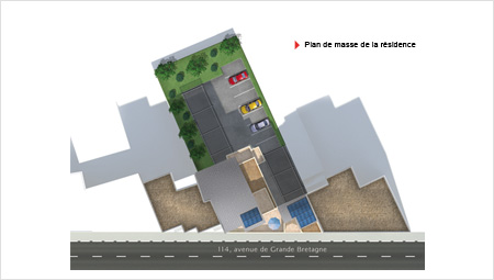 Plan de masse de la résidence Le 11